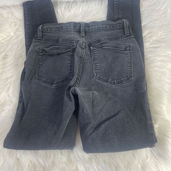 Free People Distressed Black Skinny Jeans Sz 26 - Picture 2 of 10